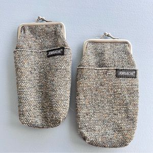Vintage Jute Tweed Cigarette Cases by Jordache, EUC (Selling As A Pair)